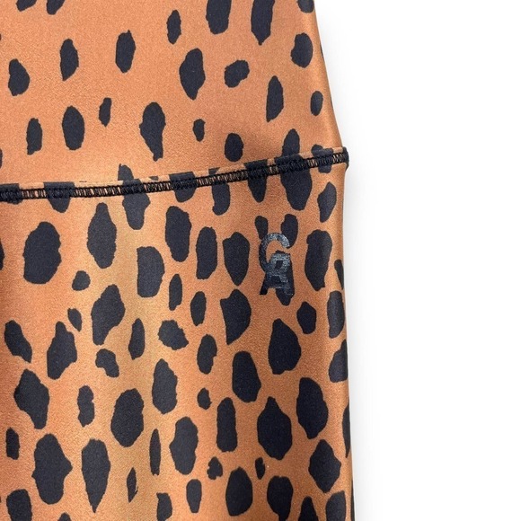Good American Leggings Womens Small Black Cooper Cheetah High Waist Compression - Picture 5 of 12